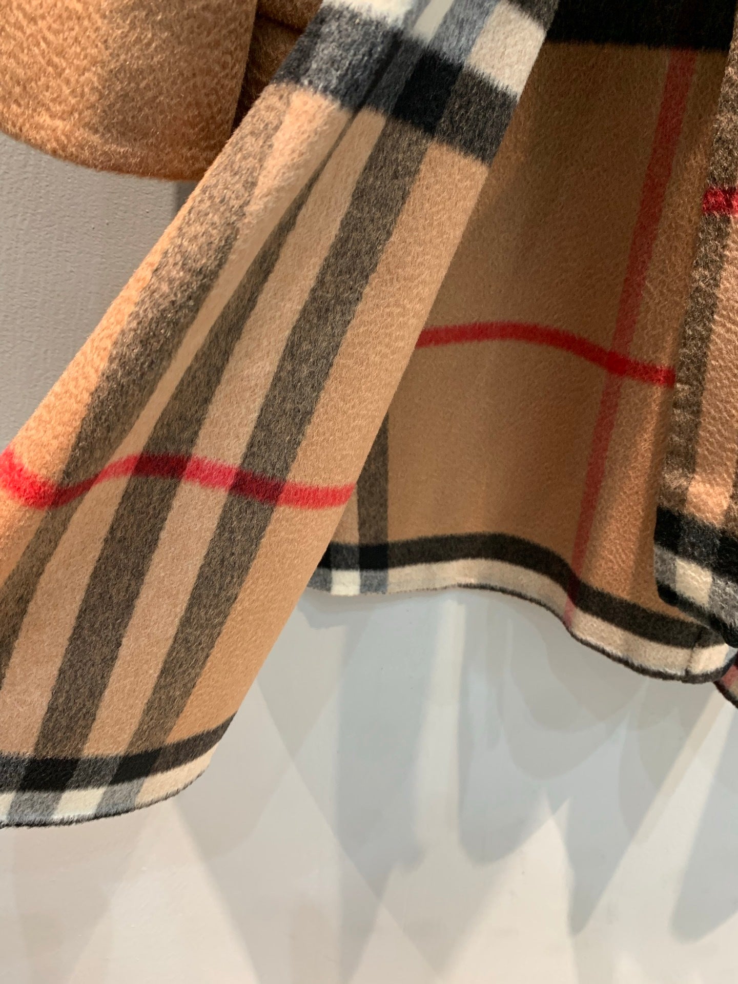 CLASSIC CHECK PANEL BELTED HOODED COAT