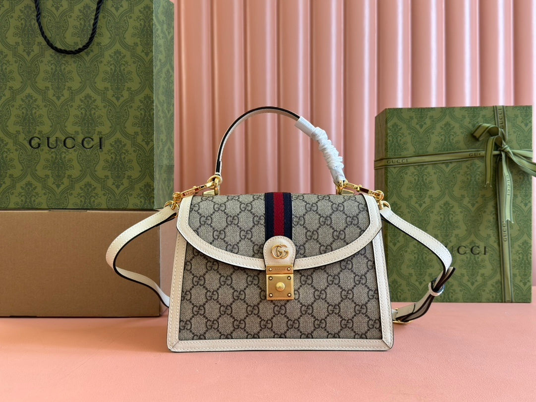 CLASSIC MONOGRAM WEB STRIPE TOP HANDLE CROSSBODY BAG