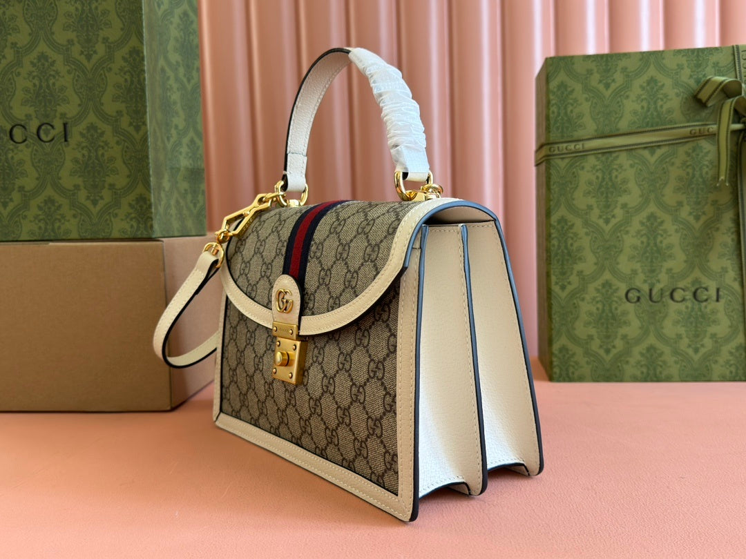 CLASSIC MONOGRAM WEB STRIPE TOP HANDLE CROSSBODY BAG