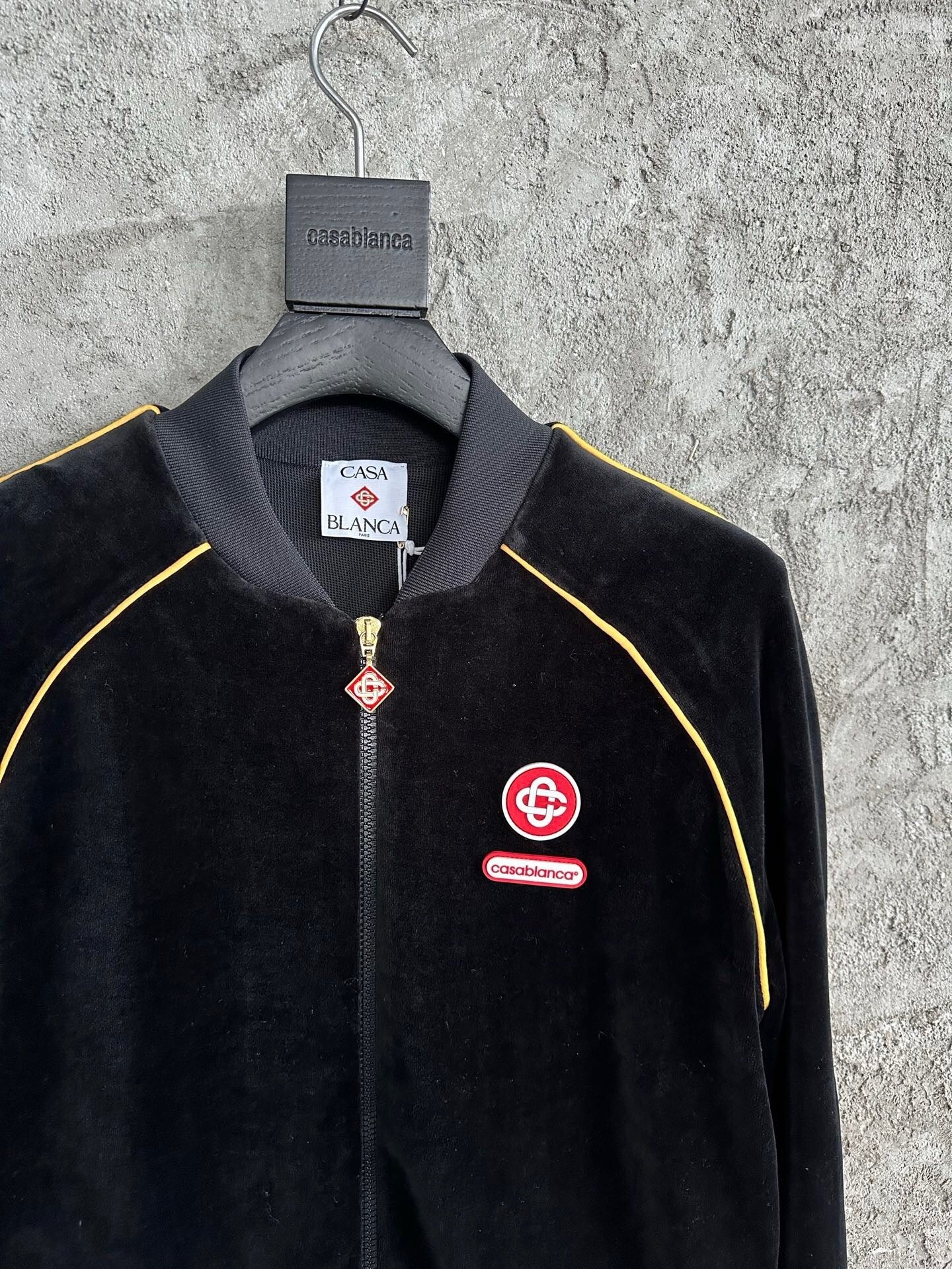 VELVET ZIP-UP TRACK JACKET