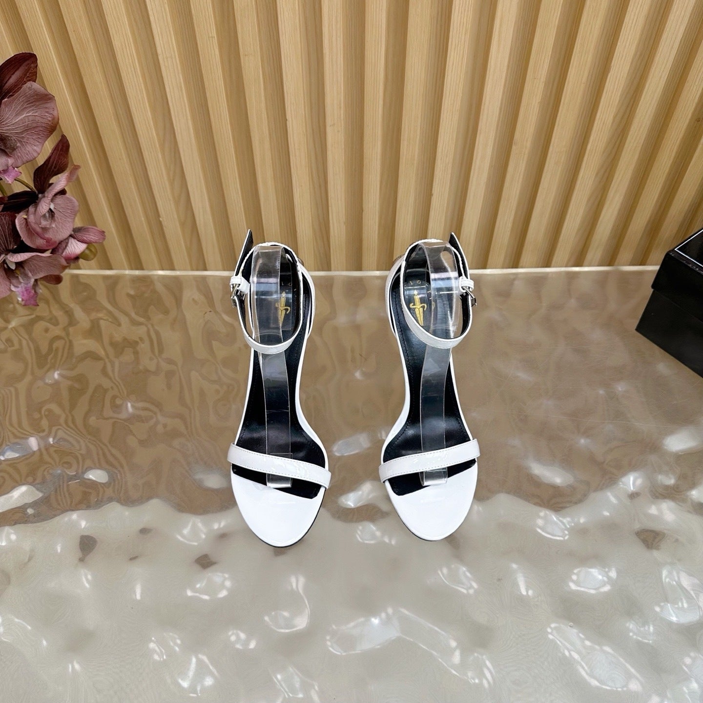PATENT WHITE STILETTO SANDALS – ELEGANT MINIMALIST EDITION