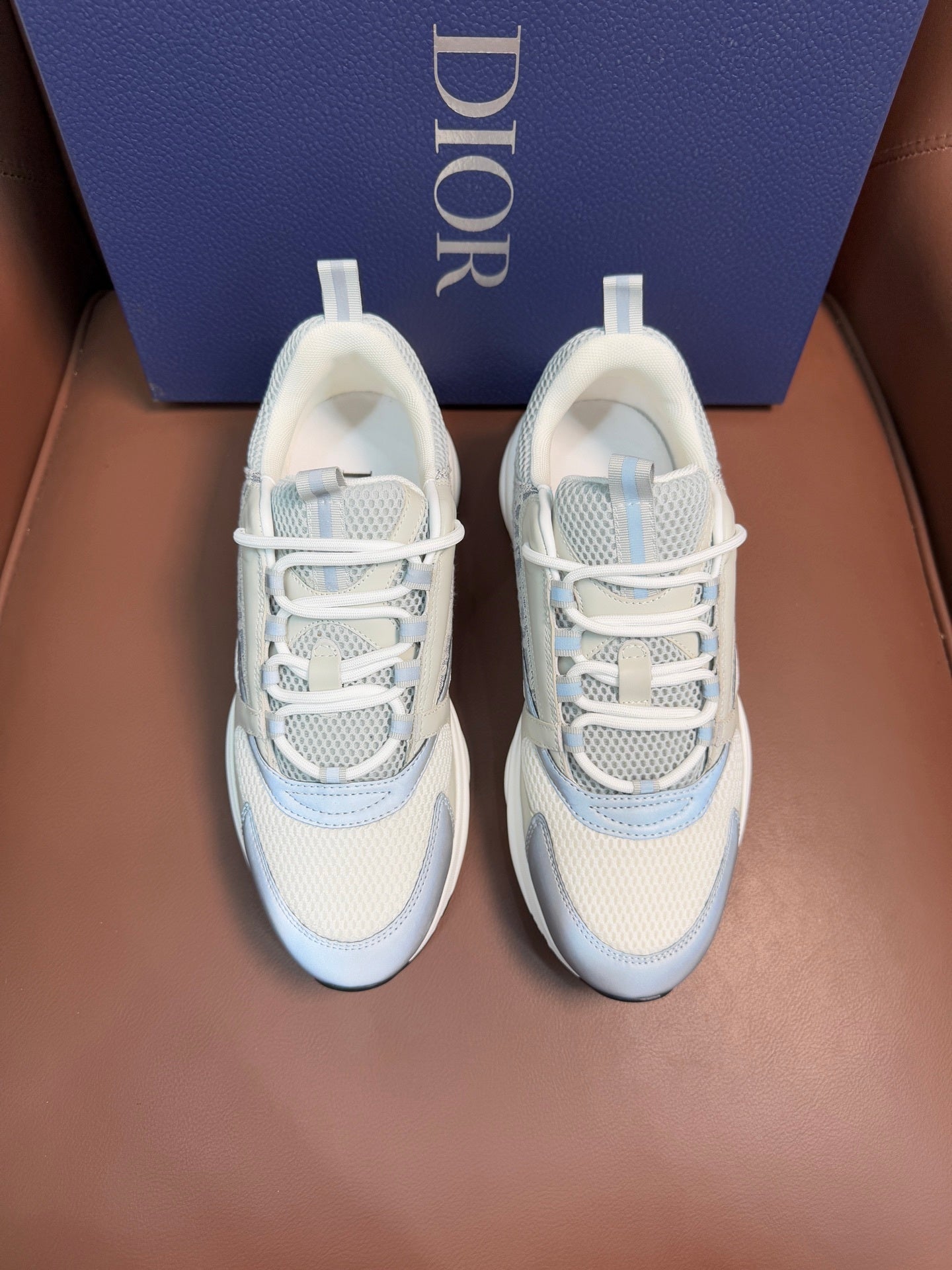 WHITE & GREY MONOGRAM CHUNKY DESIGNER SNEAKERS