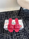 HOT PINK LOGO RUBBER SLIDES